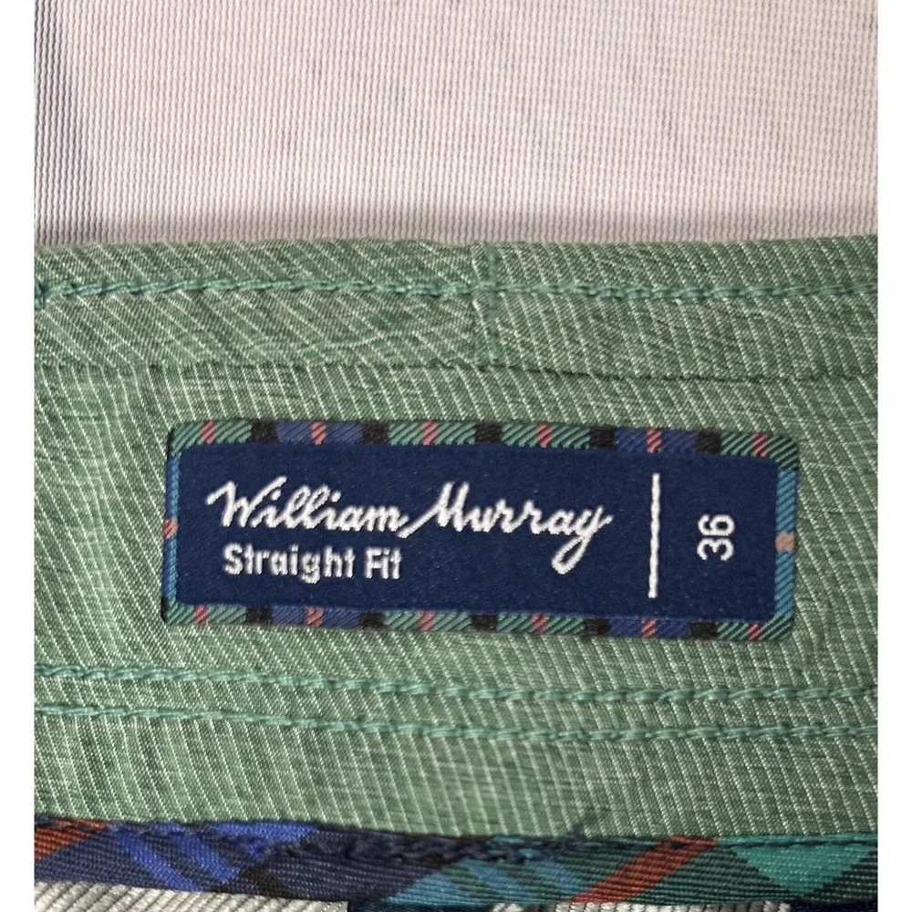 William Murray Shorts Mens 36 Green Straight Fit Golf Chino Stretch Casual - Picture 5 of 8